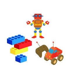 Klocki LEGO, samochód na pilota lub robot dla Marcina (8 lat)